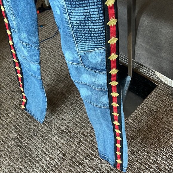 EVOLUTION IN DESIGN Acid Washed MOTO Boy Youth JEANS size 16 - Picture 3 of 13